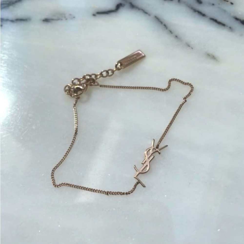 YSL Opyum Charm Bracelet in Rose Gold Brass